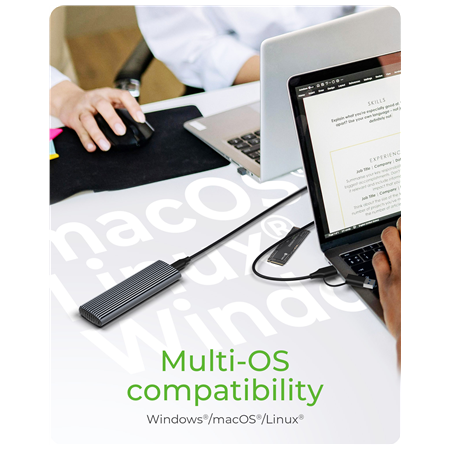 Raidsonic | M.2 NVMe and SATA SSD Enclosure via USB Type-C | IB-1808MCT-CU31