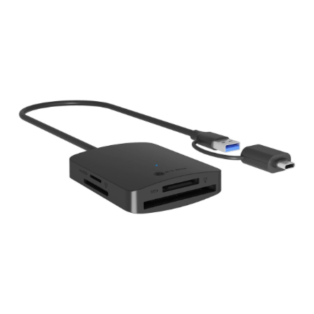 Raidsonic 4-in-1 Card Reader with USB 3.2 Gen 1 Type-A + Type-C | IB-CR302-CU3