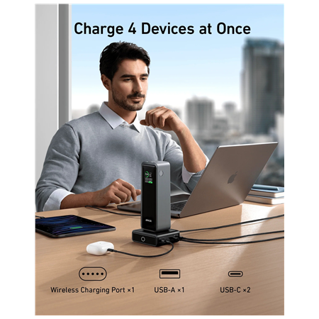 Anker Prime Charging Base for Power Bank, 100W | A1902311 | Black