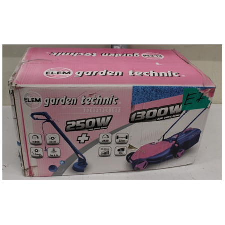 SALE OUT. Electric lawn mower ELEM, 1300 W, 32 cm, 25 l, includes 250 W trimmer | Sourcing | DAMAGED PACKAGING