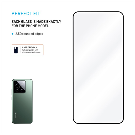 Fixed Screen protector | Xiaomi | 15 | Tempered glass | Black | Full Cover 2.5D