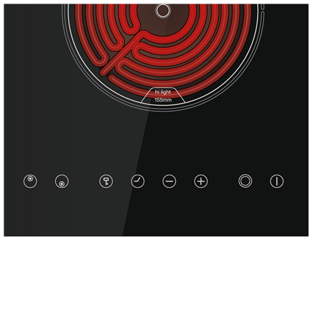 CATA Hob | TD 3002 BK | Vitroceramic | Number of burners/cooking zones 2 | Touch | Timer | Black