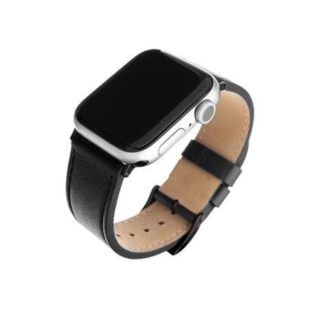 Fixed | Strap for Apple Watch 42/44/45/46/49mm | Black | Leather
