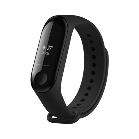 Fixed | Silicone Strap for Xiaomi Mi Band 3/4 | Black