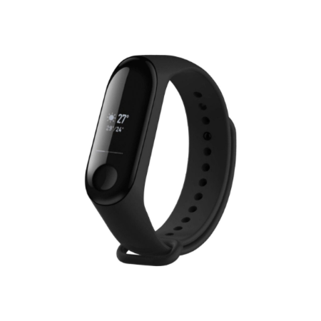 Fixed | Silicone Strap for Xiaomi Mi Band 3/4 | Black