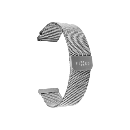 Fixed | Mesh Strap with Quick Release 20mm for Smartwatch | Silver