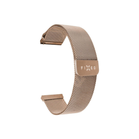 Fixed | Mesh Strap with Quick Release 20mm for Smartwatch | Rose gold