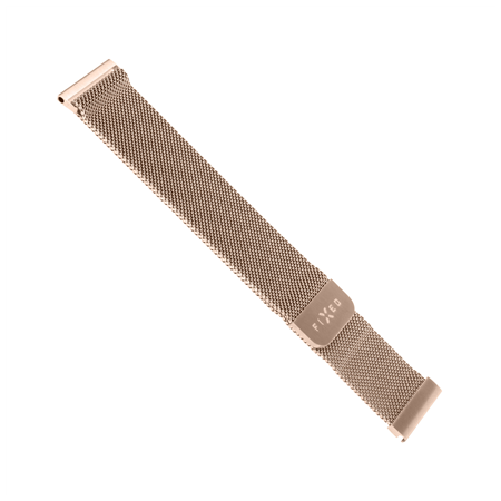 Fixed | Mesh Strap with Quick Release 20mm for Smartwatch | Rose gold