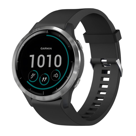 Fixed | Silicone Strap for Garmin QuickFit 20mm | Black