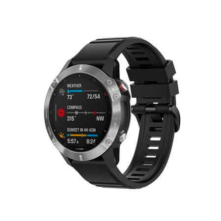 Fixed | Silicone Strap for Garmin QuickFit 22mm | Black