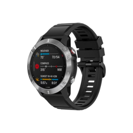 Fixed | Silicone Strap for Garmin QuickFit 26mm | Black