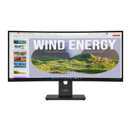 Lenovo | ThinkVision | T34WD-40 | 34 " | VA | 21:9 | 120 Hz | 4 ms | 3440 x 1440 pixels | 300 cd/m² | HDMI ports quantity 1 | Ec
