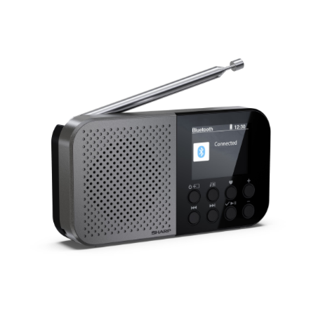 Sharp OSAKA Pocket/Handheld Portable Digital Radio | DR-P520(GY) | Bluetooth