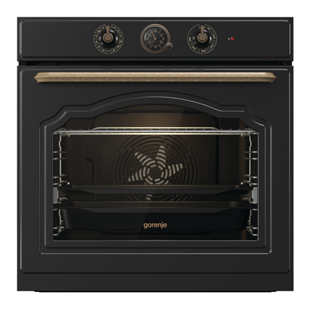 Gorenje Oven | BOS67372CLB | 77 L | Electric | AquaClean | Mechanical control | Steam function | Height 59.5 cm | Width 59.5 cm