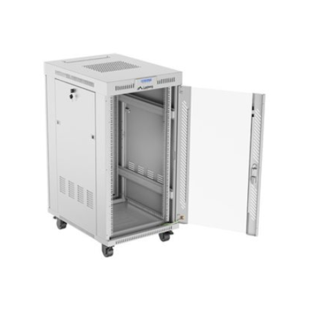 Lanberg | Rack cabinet 19" free-standing 22U/600x800 (flat pack) with glass door | FF01-6822-12SL | Grey