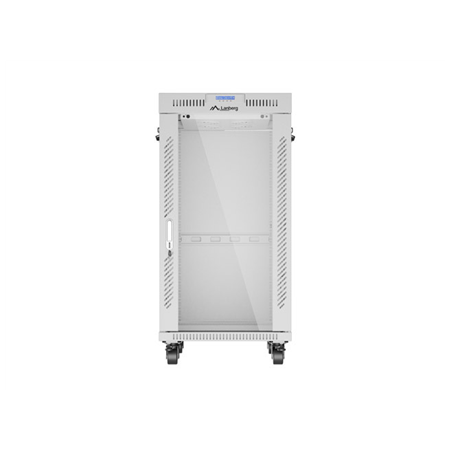 Lanberg | Rack cabinet 19" free-standing 22U/600x800 (flat pack) with glass door | FF01-6822-12SL | Grey