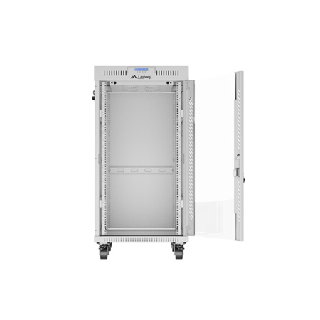 Lanberg | Rack cabinet 19" free-standing 22U/600x800 (flat pack) with glass door | FF01-6822-12SL | Grey