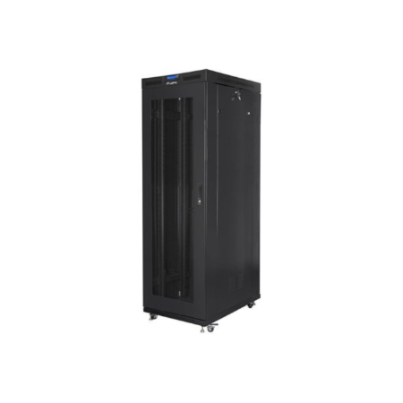 Lanberg | Rack cabinet 19" free-standing 27U/800x1000 (flat pack) with glass door, LCD | FF01-8027-23BL | Black
