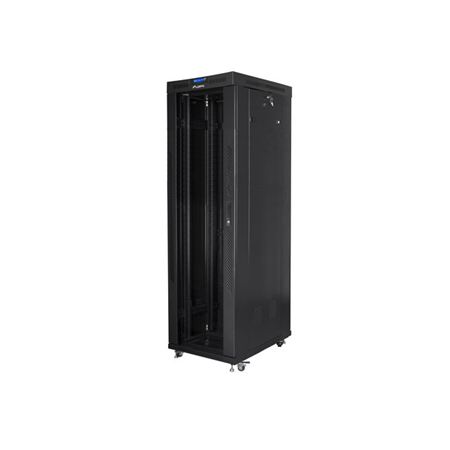 Lanberg | Rack cabinet 19" free-standing 42U/600x1000 (flat pack) with glass door lCD V2 | FF01-6042-12BL | Black