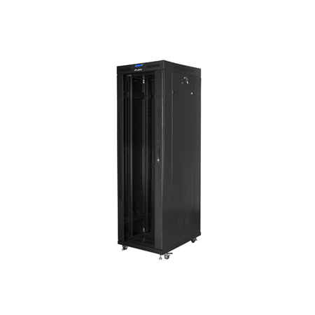 Lanberg | Rack cabinet 19" free-standing 42U/800x800 (flat pack) with glass door, LCD | FF01-8842-12BL | Black