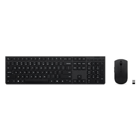 Lenovo Professional Wireless Rechargeable Combo Keyboard and Mouse | Keyboard and Mouse Set | Wireless | Mouse included | Russia