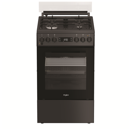 Whirlpool Cooker | W5G8LMSWTA | Hob type Gas | Oven type Electric | Anthracite | Width 50 cm | Depth 60 cm | 60 L