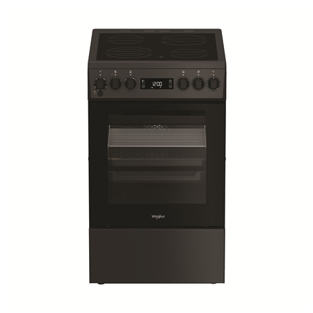 Whirlpool Cooker | W5V8LCSA | Hob type Vitroceramic | Oven type Electric | Anthracite | Width 50 cm | Depth 60 cm | 60 L