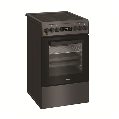 Whirlpool Cooker | W5V8LCSA | Hob type Vitroceramic | Oven type Electric | Anthracite | Width 50 cm | Depth 60 cm | 60 L