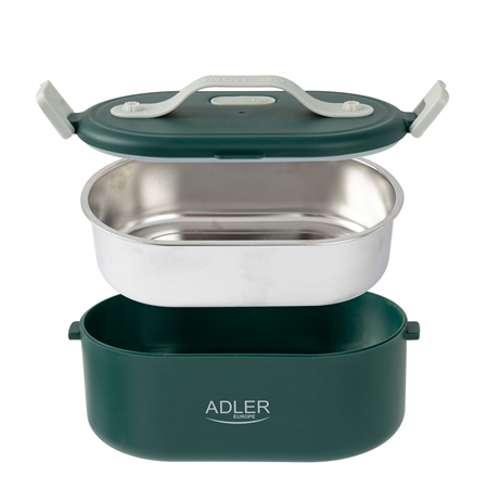 Adler | Electric lunch box with thermal bag | AD 4522 | 0.8 L | Plastic/Stainless steel | Green | Lid included
