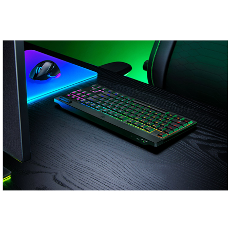 Razer | BlackWidow V4 Low-Profile HyperSpeed | Keyboard | Wireless | US | Bluetooth | Black | Orange Switches