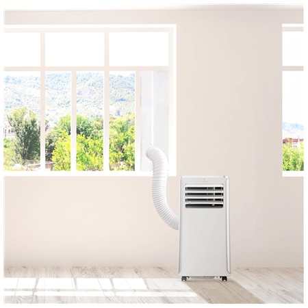 Insulated sliding window covering 163 x 35 cm for portable air conditioners