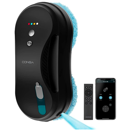 Cecotec Window Cleaning Robot | Conga Windroid 890 SprayWater Smart Connected T | Corded | Black