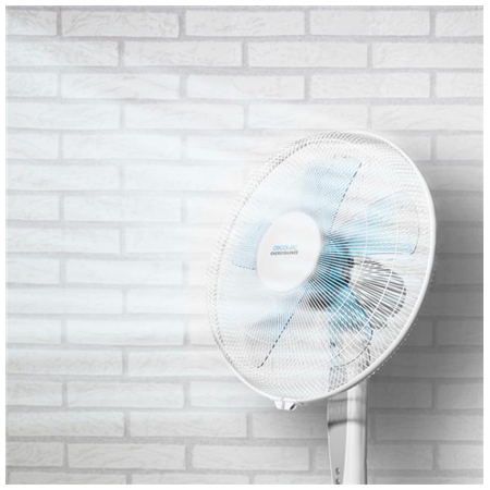 Cecotec EnergySilence 530 Power Connected | Stand Fan | White | Diameter 40 cm | Number of speeds 3 | Oscillation | 50 W | Remot