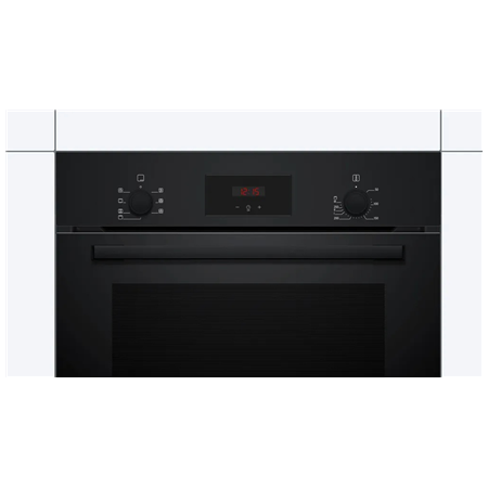Bosch Oven | HBF133BA1 | 66 L | Electric | EcoClean | Knobs | Height 59.5 cm | Width 59.4 cm | Black