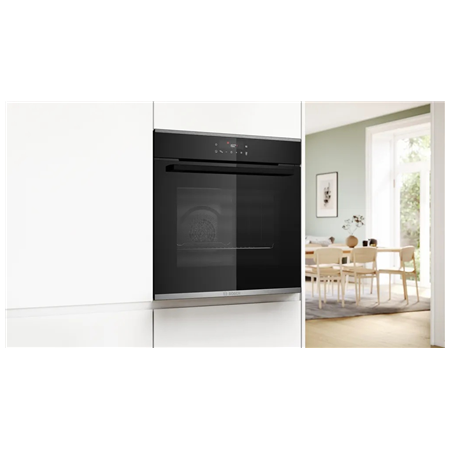 Bosch Oven | HBA272BB3 | 71 L | Electric | Pyrolysis/Hydrolytic | Touch control | Height 59.5 cm | Width 59.4 cm | Black