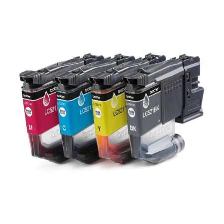 Brother LC521VAL | Ink Cartridge | Black, Cyan, Magenta,Yellow