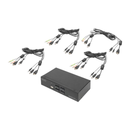 Digitus KVM Switch, 4 Port, Single Display, 4K, HDMI | DS-12880