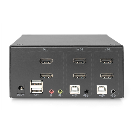 Digitus KVM Switch, 2 Port, Dual Display, 4K, HDMI | DS-12860