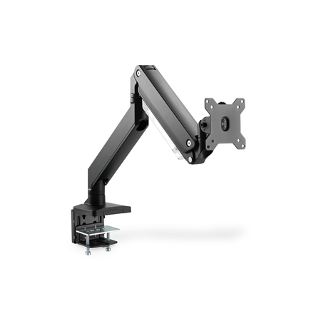 Digitus Desk Mount | Universal Single Monitor Mount with Gas Spring and Clamp Mount | Adjustable Height, Rotate, Tilt, Swivel |