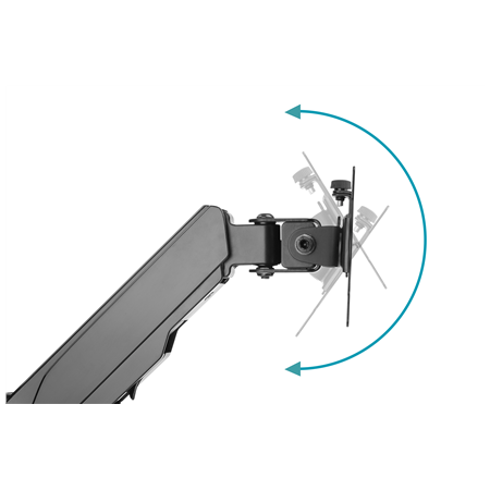 Digitus Wall mount | DA-90396 | Adjustable Height, Rotate, Tilt | 17-32 " | Maximum weight (capacity) 8 kg | Black