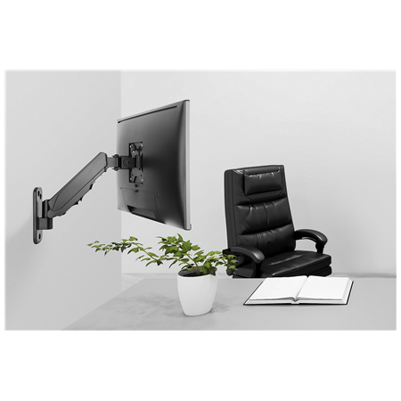 Digitus Wall mount | DA-90396 | Adjustable Height, Rotate, Tilt | 17-32 " | Maximum weight (capacity) 8 kg | Black