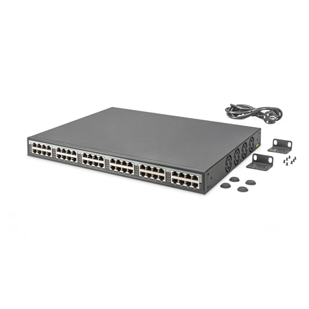 Digitus | 24 Port 10G Ethernet PoE+ Injector, 802.3at, 370 W | DN-95117