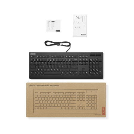 Lenovo Smartcard II | Keyboard | Wired | Estonian | Black | USB-A | Plunger type switch