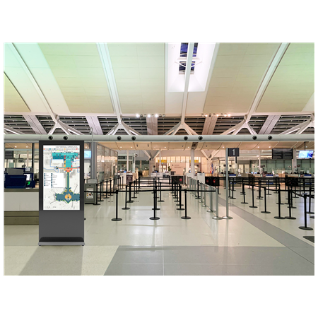 EDBAK Floor stand | IDS10.55 Indoor Public Display Totem with glass front | 55 " | Black