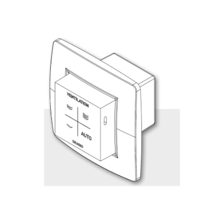 DUCO Humidity Room Sensor with Control RF/Wired, White