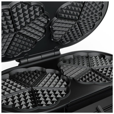 Princess Waffle Maker | 132384 | 1200 W | Number of pastry 10 | Heart shaped | Black