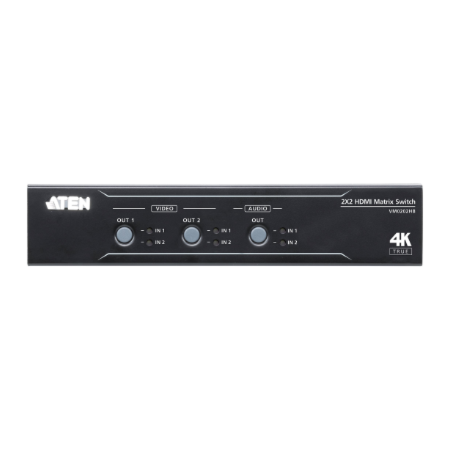 Aten 2x2 True 4K HDMI Matrix Switch with Audio De-Embedder | VM0202HB