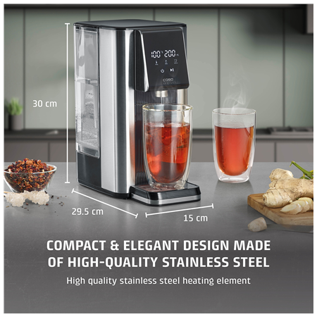 Caso Turbo hot water dispenser | HW 620 | Water Dispenser | 2600 W | 2.5 L | Plastic/Stainless Steel | Black/Stainless Steel