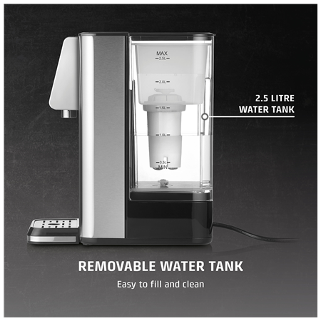 Caso Turbo hot water dispenser | HW 630 | Water Dispenser | 2600 W | 2.5 L | Plastic/Stainless Steel | Black/Stainless Steel