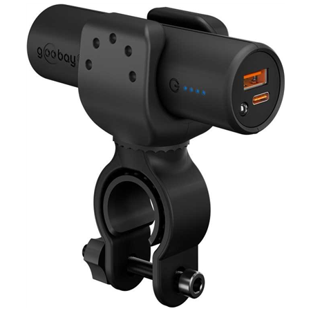Goobay Bike Powerbank 5.0 with Reinforced Holder for Bicycle Handlebars | 60656 | 5000 mAh | Black